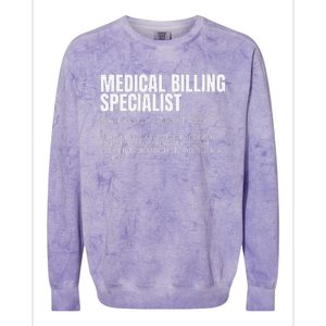 Funny Medical Billing Specialist Definition Colorblast Crewneck Sweatshirt