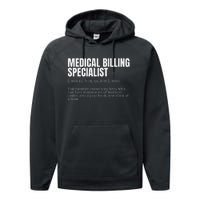 Funny Medical Billing Specialist Definition Performance Fleece Hoodie