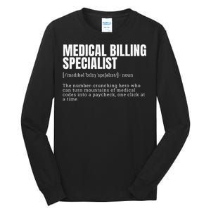 Funny Medical Billing Specialist Definition Tall Long Sleeve T-Shirt