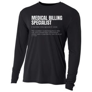 Funny Medical Billing Specialist Definition Cooling Performance Long Sleeve Crew