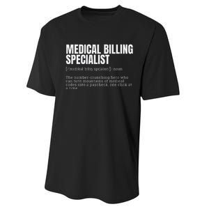 Funny Medical Billing Specialist Definition Performance Sprint T-Shirt