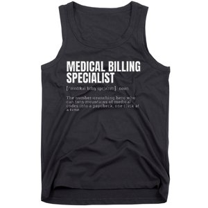 Funny Medical Billing Specialist Definition Tank Top