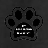 Funny My Best Friend Is A Bitch! Dog Lover 7 Panel Mesh Trucker Snapback Hat