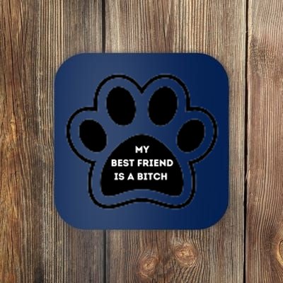 Funny My Best Friend Is A Bitch! Dog Lover Coaster