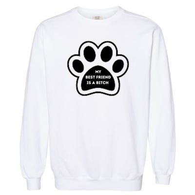 Funny My Best Friend Is A Bitch! Dog Lover Garment-Dyed Sweatshirt