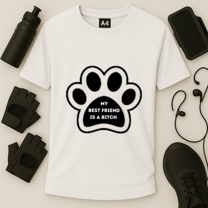 Funny My Best Friend Is A Bitch! Dog Lover Cooling Performance Crew T-Shirt