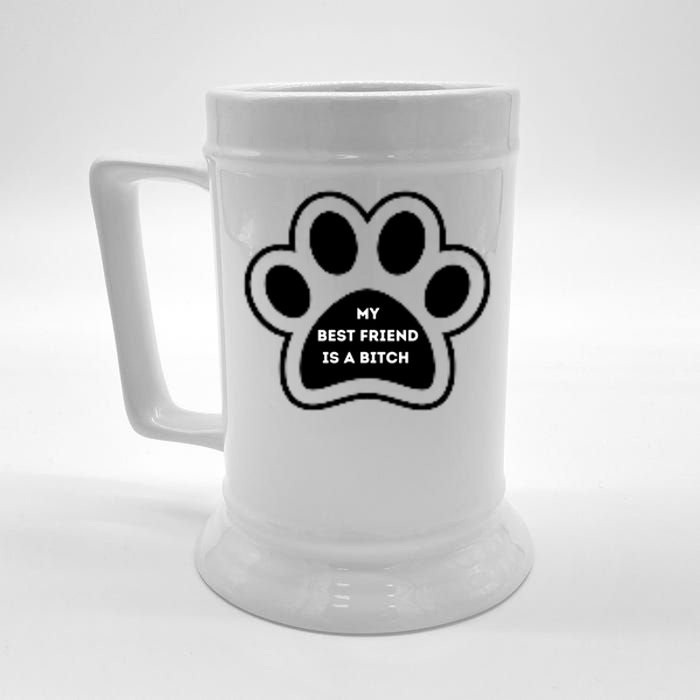 Funny My Best Friend Is A Bitch! Dog Lover Beer Stein