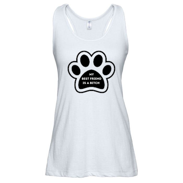 Funny My Best Friend Is A Bitch! Dog Lover Ladies Essential Flowy Tank