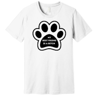 Funny My Best Friend Is A Bitch! Dog Lover Premium T-Shirt