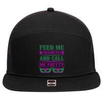 Feed Me Beignets And Call Me Pretty 7 Panel Mesh Trucker Snapback Hat