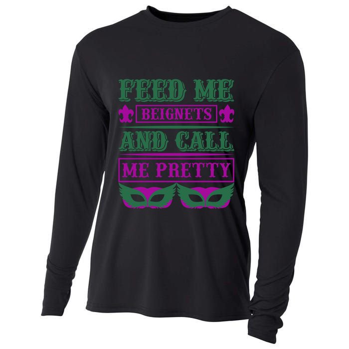 Feed Me Beignets And Call Me Pretty Cooling Performance Long Sleeve Crew