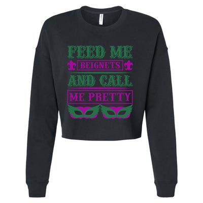 Feed Me Beignets And Call Me Pretty Cropped Pullover Crew