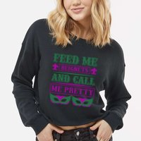 Feed Me Beignets And Call Me Pretty Cropped Pullover Crew