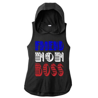 Friend Mom Boss Ladies PosiCharge Tri-Blend Wicking Draft Hoodie Tank