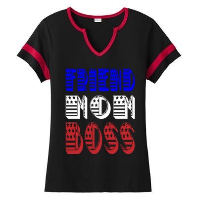 Friend Mom Boss Ladies Halftime Notch Neck Tee