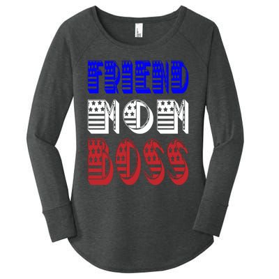 Friend Mom Boss Women's Perfect Tri Tunic Long Sleeve Shirt