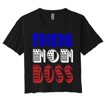 Friend Mom Boss Women's Crop Top Tee