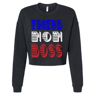 Friend Mom Boss Cropped Pullover Crew