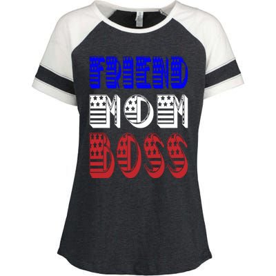 Friend Mom Boss Enza Ladies Jersey Colorblock Tee