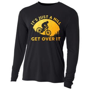 Funny Mountain Biking Art For Women Trail Mountain Bike Cooling Performance Long Sleeve Crew