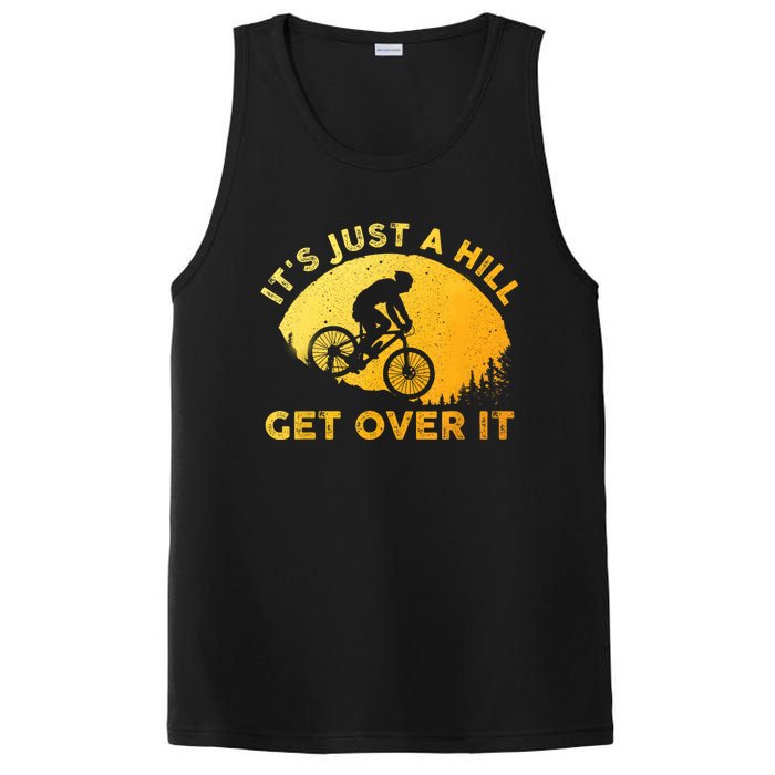 Funny Mountain Biking Art For Women Trail Mountain Bike PosiCharge Competitor Tank