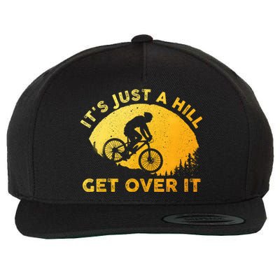 Funny Mountain Biking Art For Women Trail Mountain Bike Wool Snapback Cap