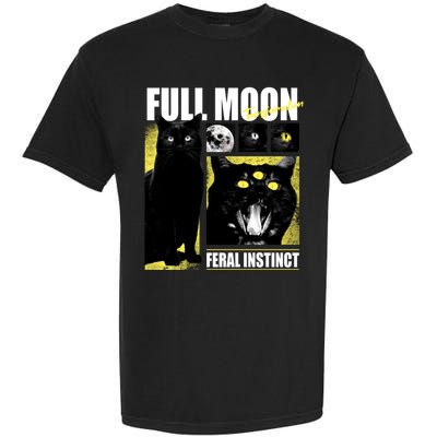 Full Moon Black Cat Transformation Garment-Dyed Heavyweight T-Shirt
