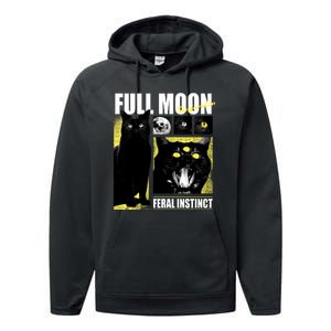 Full Moon Black Cat Transformation Performance Fleece Hoodie