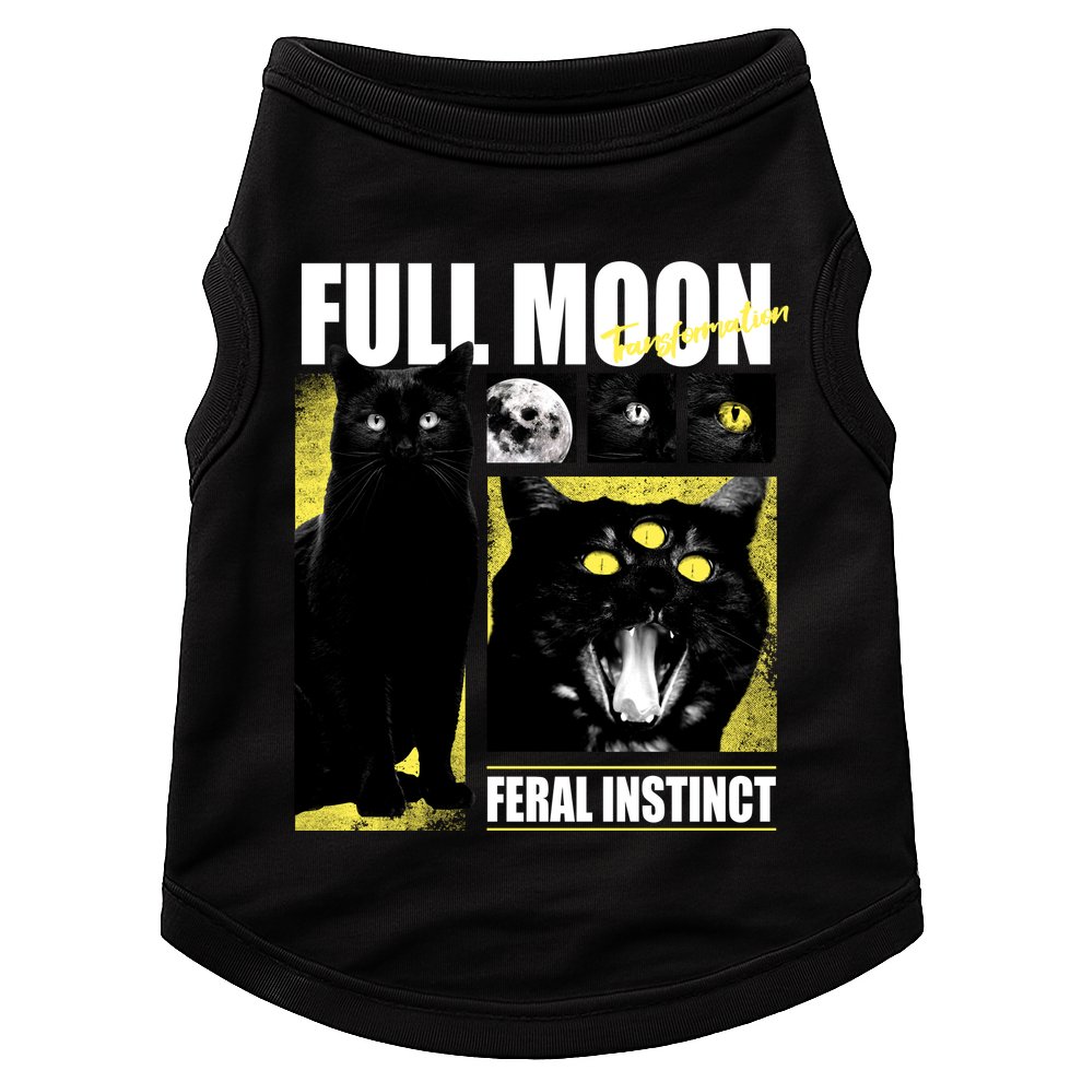 Full Moon Black Cat Transformation Doggie Tank