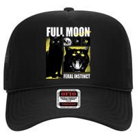 Full Moon Black Cat Transformation High Crown Mesh Back Trucker Hat