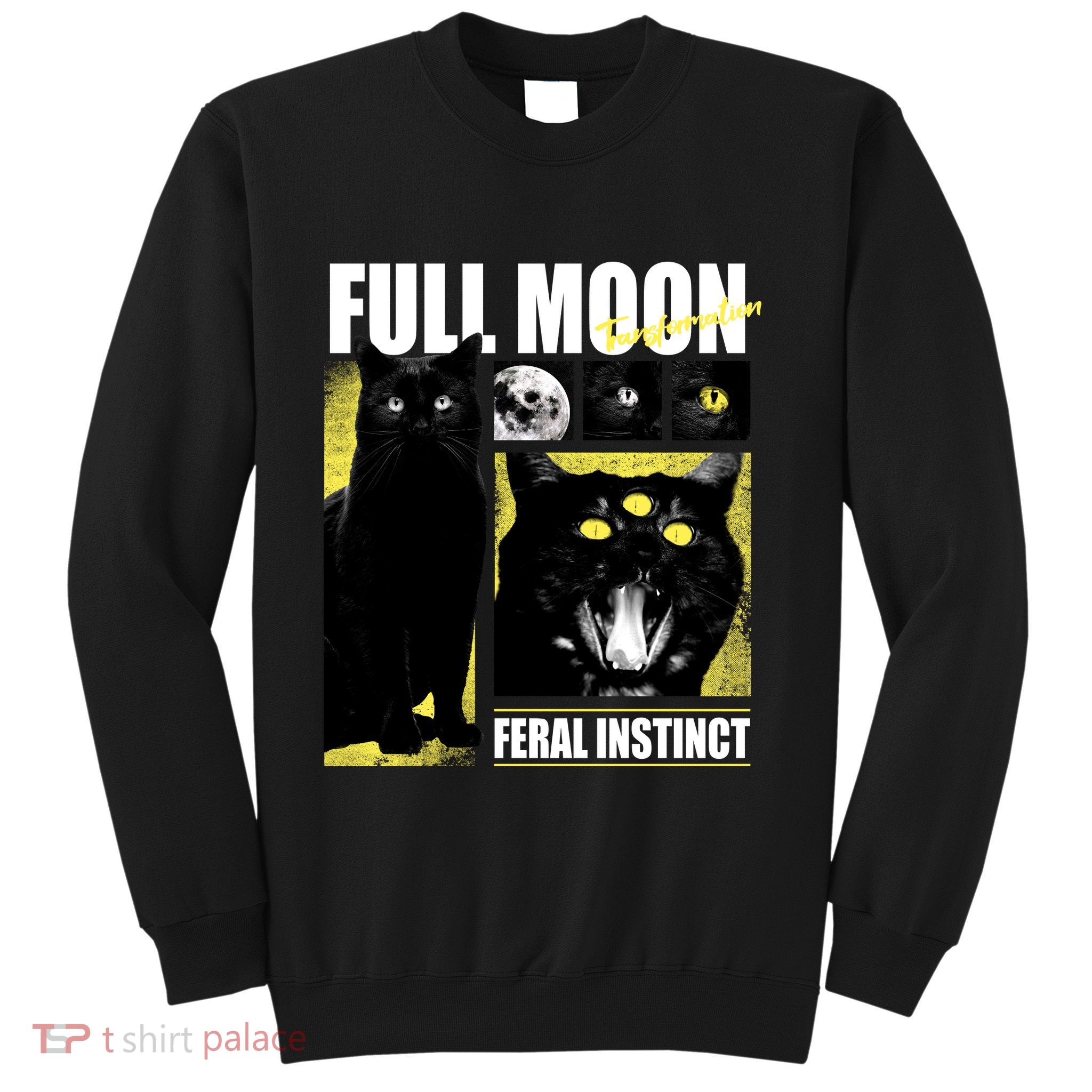Full Moon Black Cat Transformation Sweatshirt