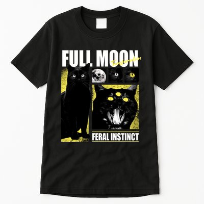 Full Moon Black Cat Transformation Tall T-Shirt
