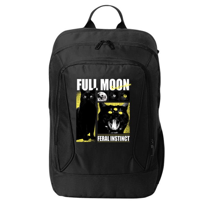 Full Moon Black Cat Transformation City Backpack
