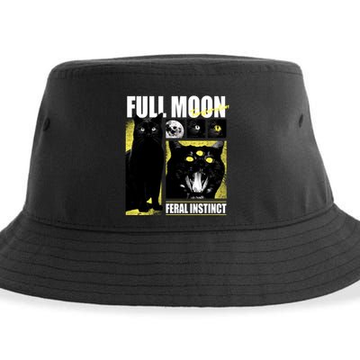 Full Moon Black Cat Transformation Sustainable Bucket Hat