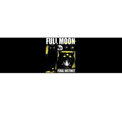 Full Moon Black Cat Transformation Bumper Sticker