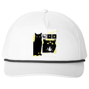 Full Moon Black Cat Transformation Snapback Five-Panel Rope Hat