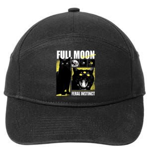 Full Moon Black Cat Transformation 7-Panel Snapback Hat