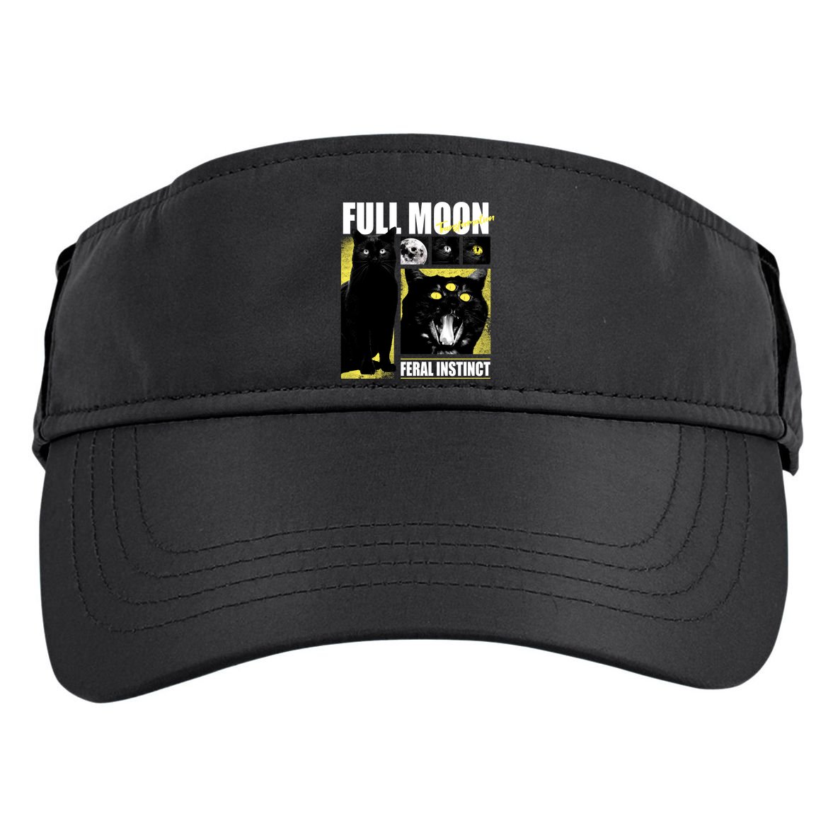 Full Moon Black Cat Transformation Adult Drive Performance Visor