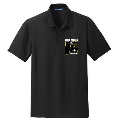 Full Moon Black Cat Transformation Dry Zone Grid Polo