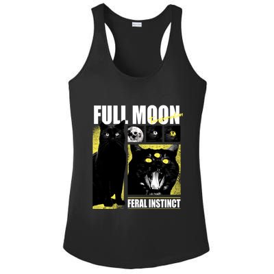 Full Moon Black Cat Transformation Ladies PosiCharge Competitor Racerback Tank