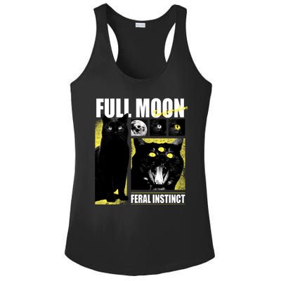 Full Moon Black Cat Transformation Ladies PosiCharge Competitor Racerback Tank