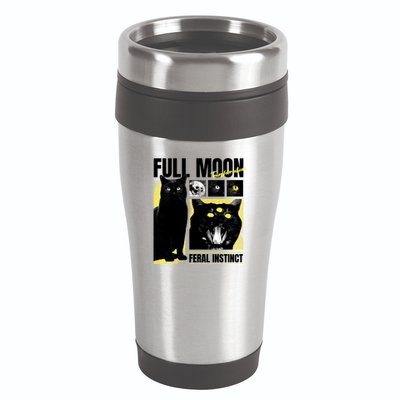 Full Moon Black Cat Transformation 16oz Travel Tumbler
