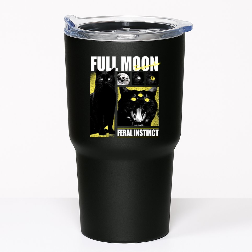 Full Moon Black Cat Transformation Tumbler
