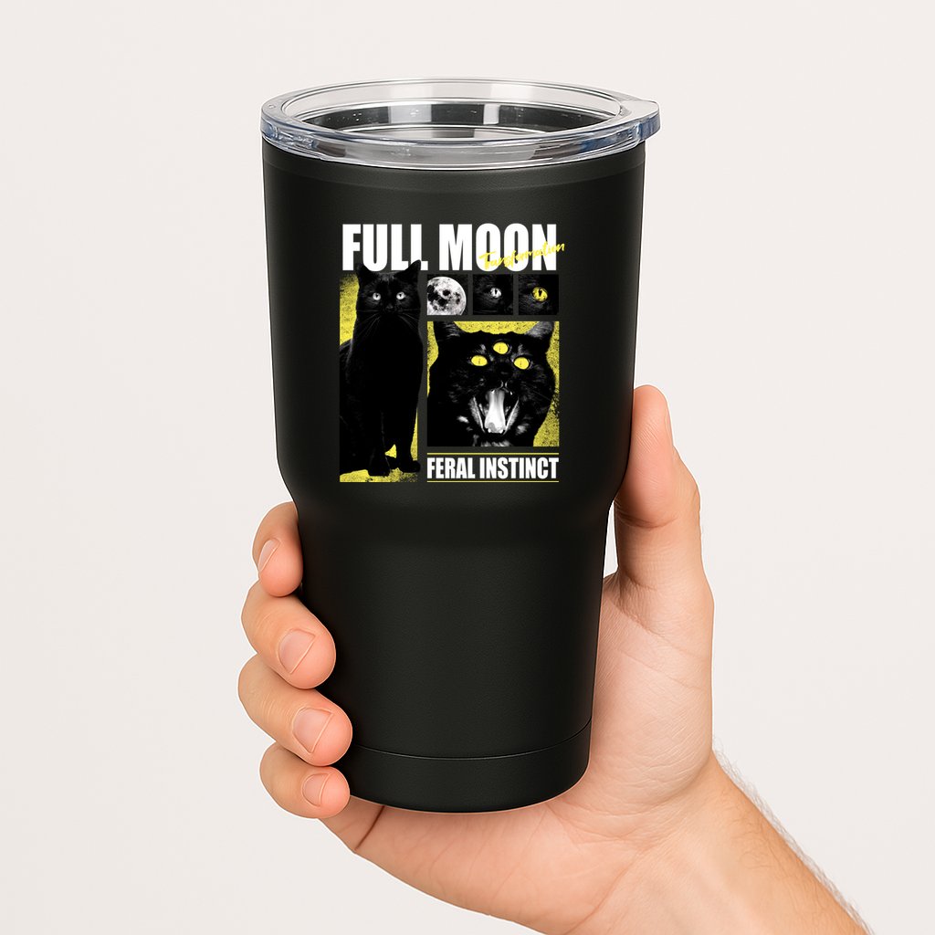Full Moon Black Cat Transformation Tumbler