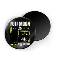 Full Moon Black Cat Transformation Magnet