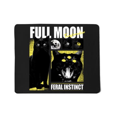 Full Moon Black Cat Transformation Mousepad