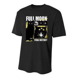 Full Moon Black Cat Transformation Youth Performance Sprint T-Shirt