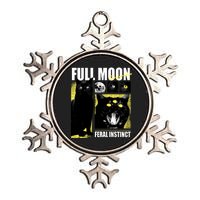 Full Moon Black Cat Transformation Metallic Star Ornament