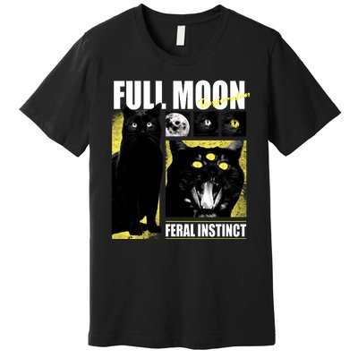 Full Moon Black Cat Transformation Premium T-Shirt