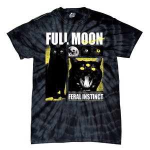 Full Moon Black Cat Transformation Tie-Dye T-Shirt